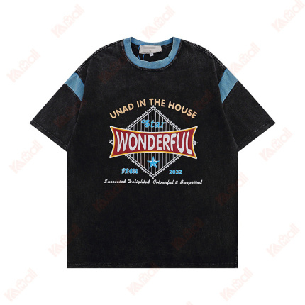 boutique letter pattern black t shirts
